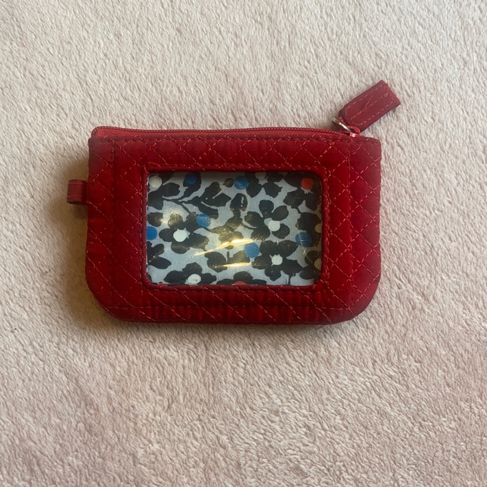 Red Vera Bradley Lanyard Wallet